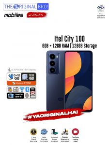 Itel City 100 - 6GB RAM - 128GB Storage - Blue - Easy Monthly Installments - PTA Approved - 1 Year Brand Warranty - The Original Bro Mobiles - TOB73